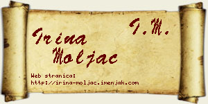 Irina Moljac vizit kartica